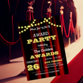 Award Party Velvet & Gold Kleine Einladung