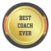 Award Ribbon gold 03 + Ihre Ideen Eishockey Puck (Vorderseite)