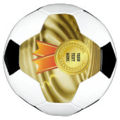 AWARD RIBBON Gold I + Ihr Backgr. & Text Fußball (Gedreht)
