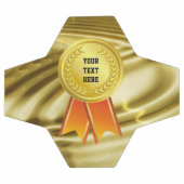 AWARD RIBBON Gold I + Ihr Backgr. & Text Fußball (Flach)