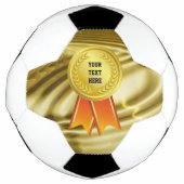 AWARD RIBBON Gold I + Ihr Backgr. & Text Fußball (Vorderseite)