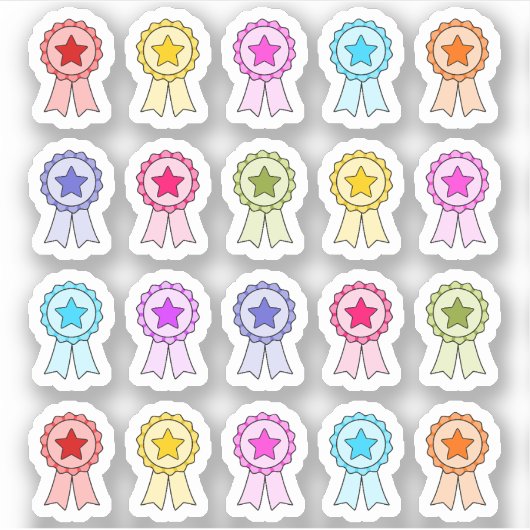 Award Ribbons Abzeichen Goal Win Revement Belohnun Aufkleber (Vorderseite)