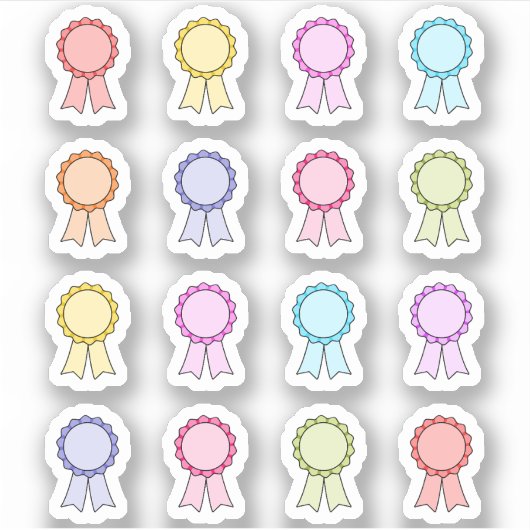 Award Ribbons Labels Errungenschaft Blank (Vorderseite)
