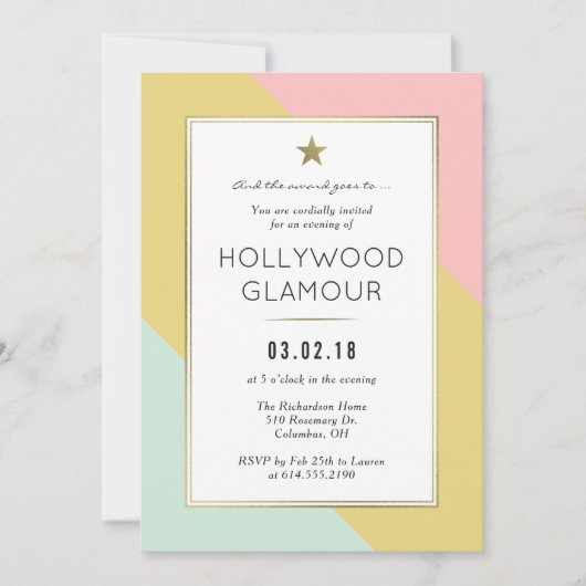 Award Viewing Oscar Party Movie Party Einladung (Vorderseite)