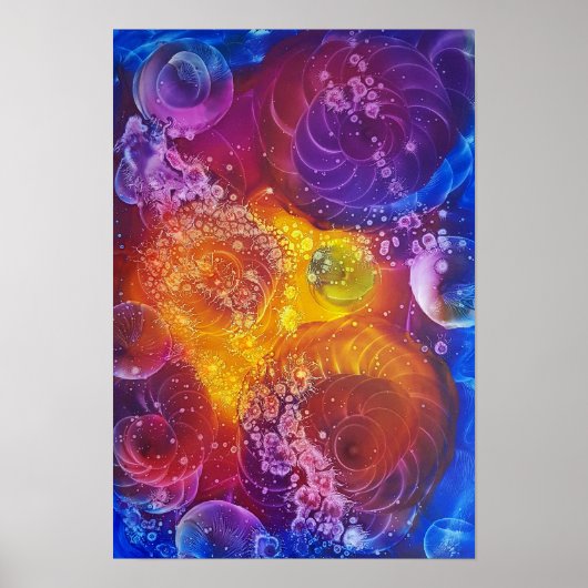 Award Winning Hand Painted Abstract Painting Poster (Vorne)