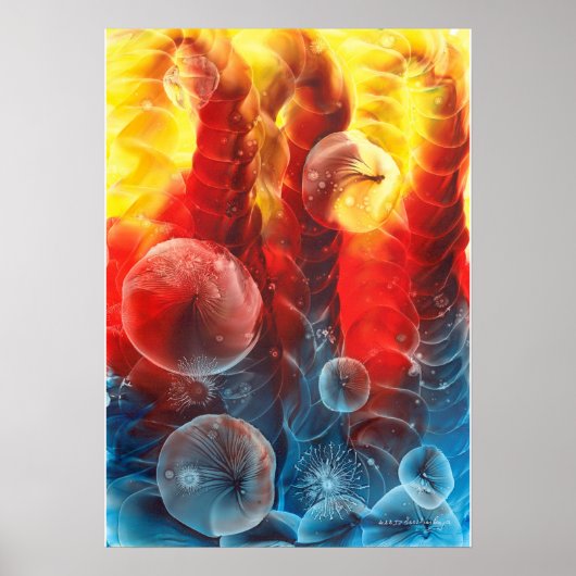 Awarded Abstract Expressionism Hand Painted Art Poster (Vorne)