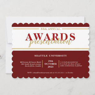AWARDS DINNER Moderne Veranstaltung einfache burgu Einladung