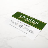 AWARDS DINNER Modernes Ereignis einfache dunkelgrü Folieneinladung (Gedreht)