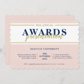 AWARDS DINNER Modernes Ereignis einfache Marine ro Einladung (Vorne/Hinten)