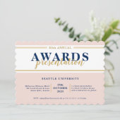 AWARDS DINNER Modernes Ereignis einfache Marine ro Einladung (Stehend Vorderseite)