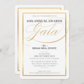 AWARDS GALA DINNER Modernes Business elegantes Gol Einladung (Vorne/Hinten)