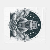 Aware Wolf Fleecedecke (Vorderseite (Horizontal))