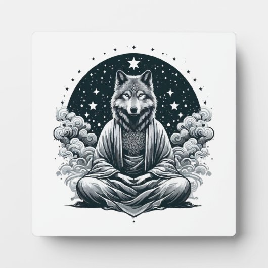 Aware Wolf Fotoplatte (Vorderseite)