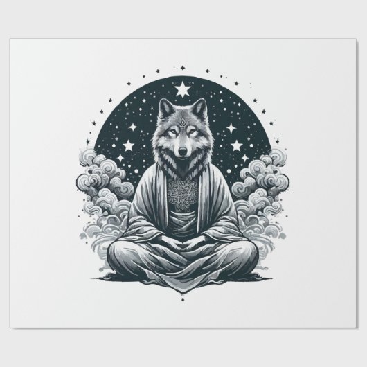 Aware Wolf Geschenkpapier (Flach)