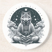 Aware Wolf Getränkeuntersetzer (Vorne)