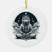 Aware Wolf Keramik Ornament (Vorne)
