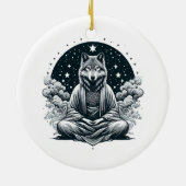 Aware Wolf Keramik Ornament (Hinten)
