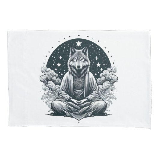 Aware Wolf Kissenbezug (Vorderseite)