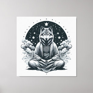 Aware Wolf Leinwanddruck
