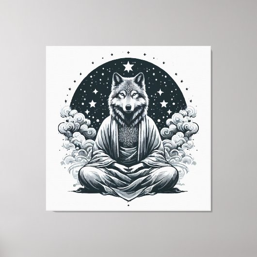 Aware Wolf Leinwanddruck (Vorderseite)