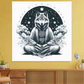 Aware Wolf Leinwanddruck (Insitu (Wohnzimmer))