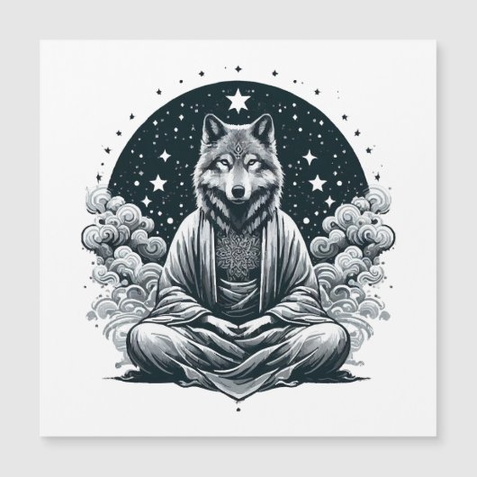 Aware Wolf Magnetkarte (Vorderseite)