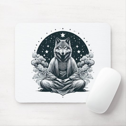 Aware Wolf Mousepad (Mit Mouse)