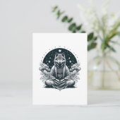 Aware Wolf Postkarte (Stehend Vorderseite)