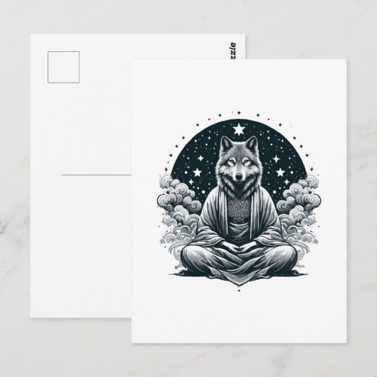 Aware Wolf Postkarte (Vorne/Hinten)