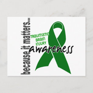 Awareness 1 Trauma Brain Injury TBI Postkarte
