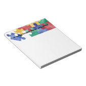 Awareness-Aquarell-Puzzletadt Notizblock (angewinkelt)