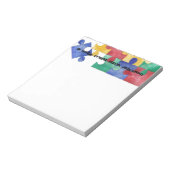 Awareness-Aquarell-Puzzletadt Notizblock (Rotiert)