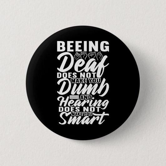 Awareness Asign Language American Sign Language Button (Vorderseite)