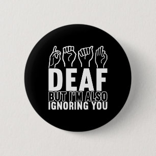 Awareness Asign Language American Sign Language Button