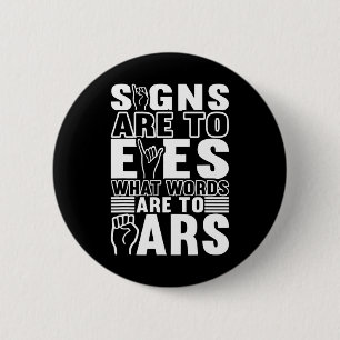 Awareness Asign Language American Sign Language Button