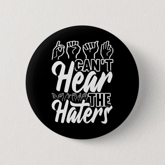 Awareness Asign Language American Sign Language Button (Vorderseite)