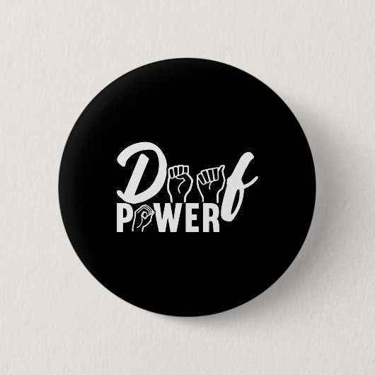 Awareness Asign Language American Sign Language Button (Vorderseite)