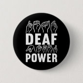 Awareness Asign Language American Sign Language Button (Vorderseite)