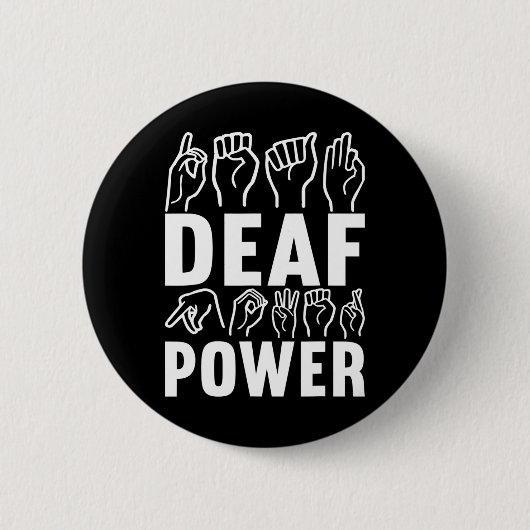 Awareness Asign Language American Sign Language Button (Vorderseite)