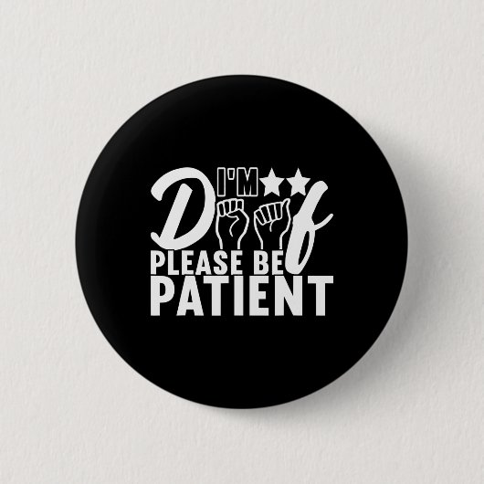 Awareness Asign Language American Sign Language Button (Vorderseite)