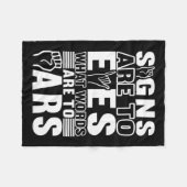 Awareness Asign Language American Sign Language Fleecedecke (Vorderseite (Horizontal))