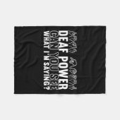 Awareness Asign Language American Sign Language Fleecedecke (Vorderseite (Horizontal))