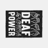 Awareness Asign Language American Sign Language Fleecedecke (Vorderseite (Horizontal))