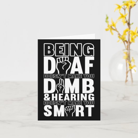 Awareness Asign Language American Sign Language Karte (Gelbe Blume)