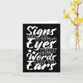 Awareness Asign Language American Sign Language Karte (Gelbe Blume)