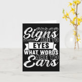 Awareness Asign Language American Sign Language Karte (Gelbe Blume)