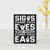 Awareness Asign Language American Sign Language Karte (Gelbe Blume)