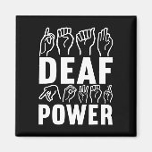 Awareness Asign Language American Sign Language Magnet (Vorne)