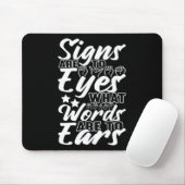 Awareness Asign Language American Sign Language Mousepad (Mit Mouse)