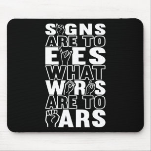 Awareness Asign Language American Sign Language Mousepad